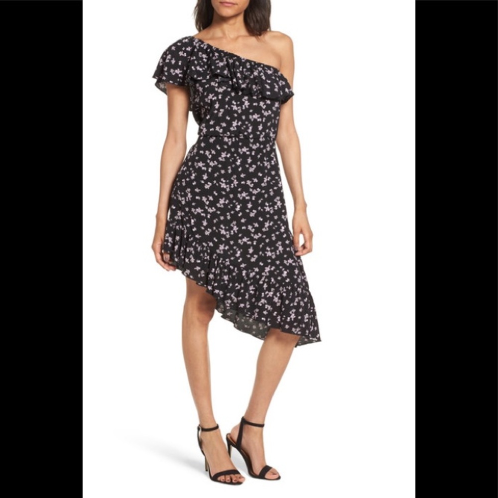 1 LEFT!! LEITH One Shoulder Floral Dress NWOT